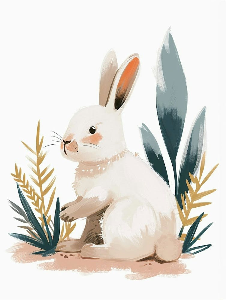 Florida White Rabbit Kids Illustration 3