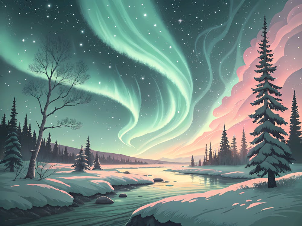 Retro Vintage Style A Minimal Depiction Of The Nor (1)