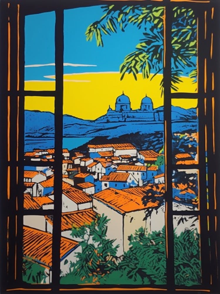 A Window View Of Rio De Janeiro In The Style Of Pop Art 3