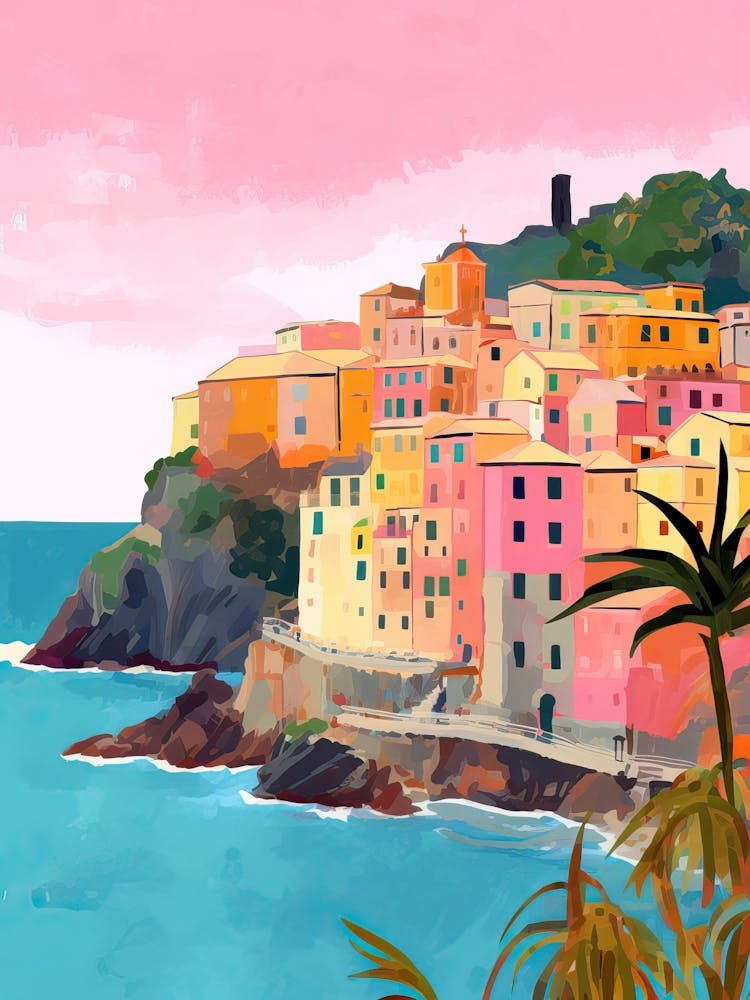 Cinqueterre Italy Travel Housewarming Painting
