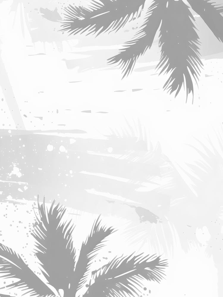 Palm Trees On A White Background