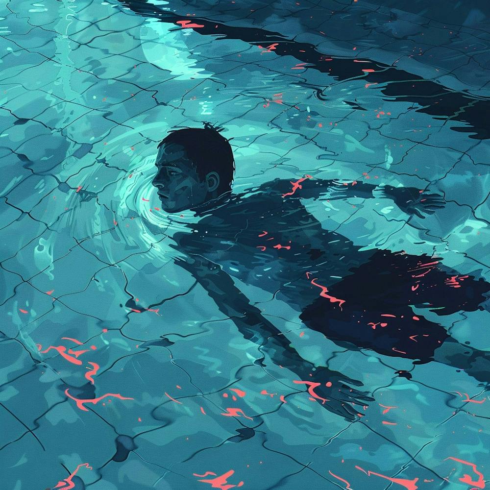 A Swimmer In A Pool Lofi Illustration 1718672147 1