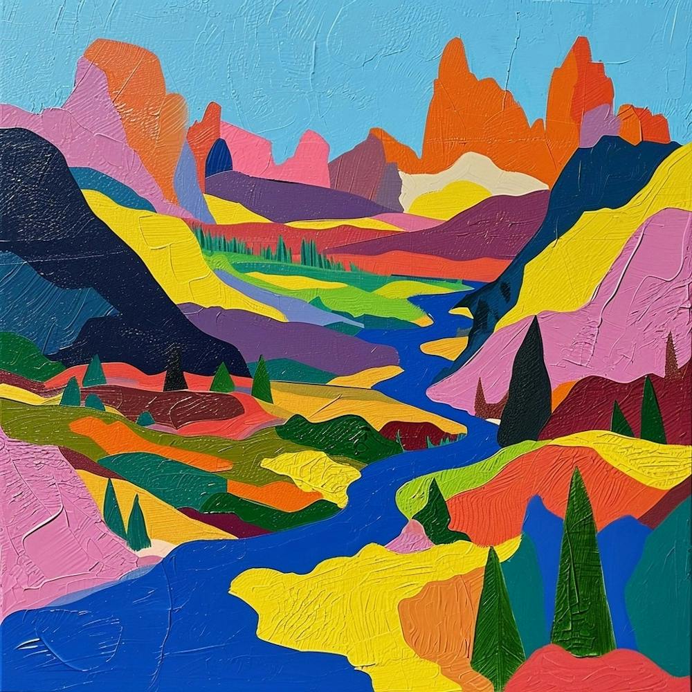 Colourful Abstract Rocky Mountain National Park Usa 4