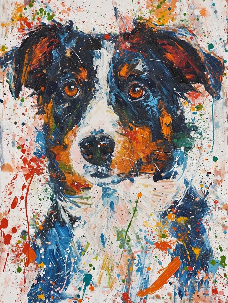 Australian Shepherd Hund Acrylgemälde 6