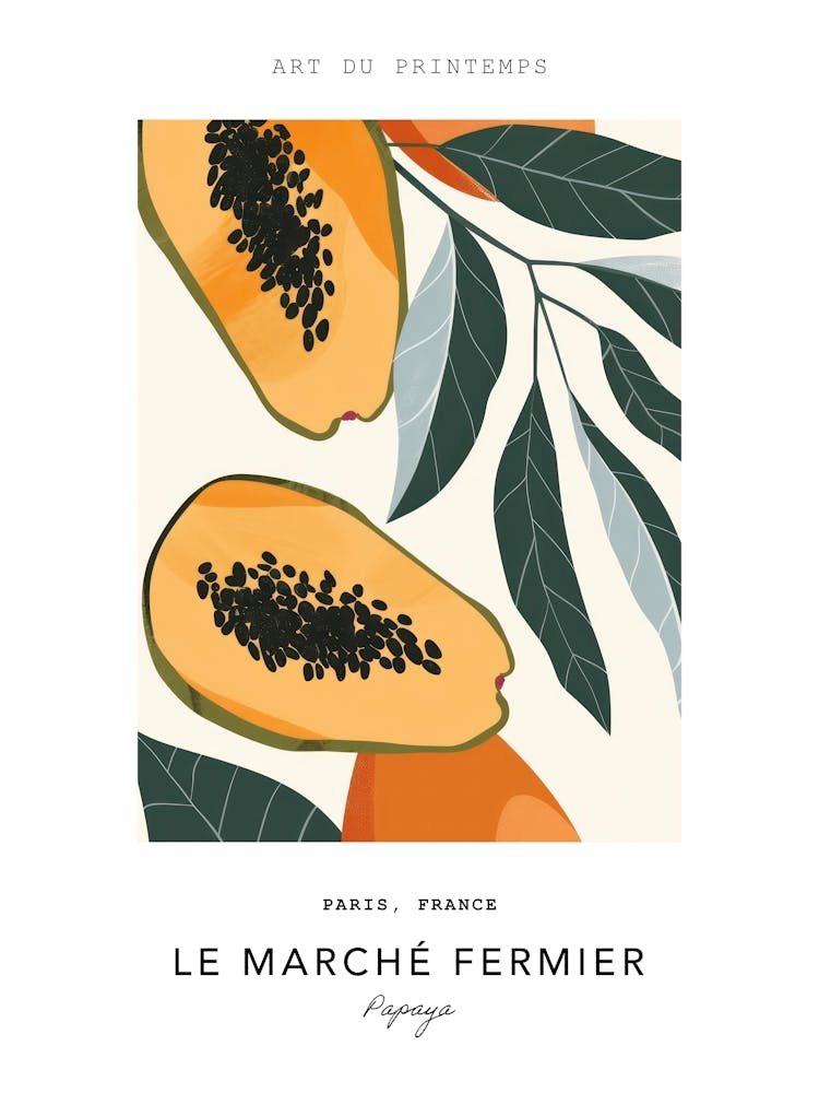 Papaya Le Marche Fermier Poster 4
