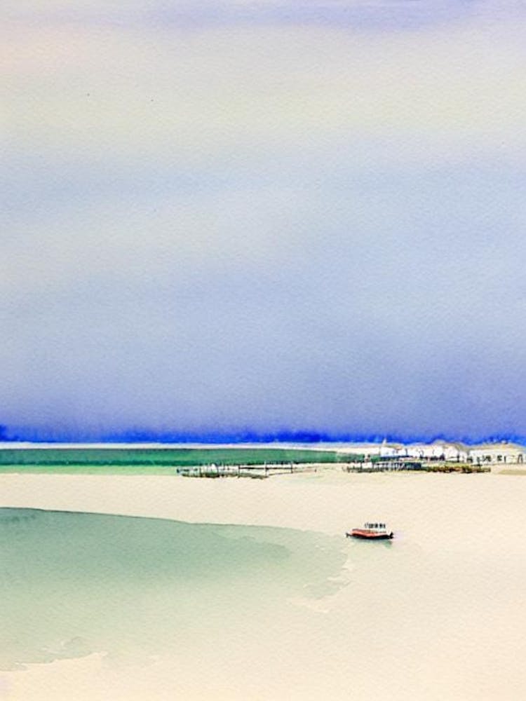 West Wittering Beach, West Sussex Watercolour