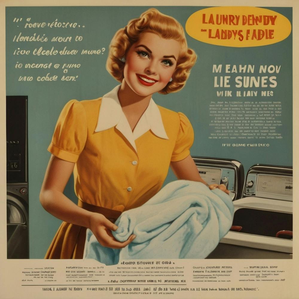 Default Default Vintage And Retro Laundry Ad Aesthetic With Cl 2