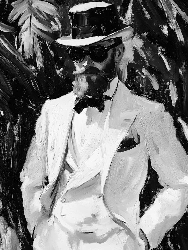 Black And White Portrait Of A Man 2