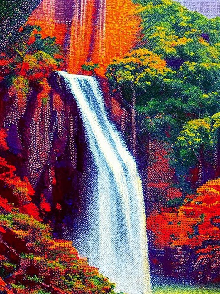 Victoria Falls National Park Zimbabwe Pointillism