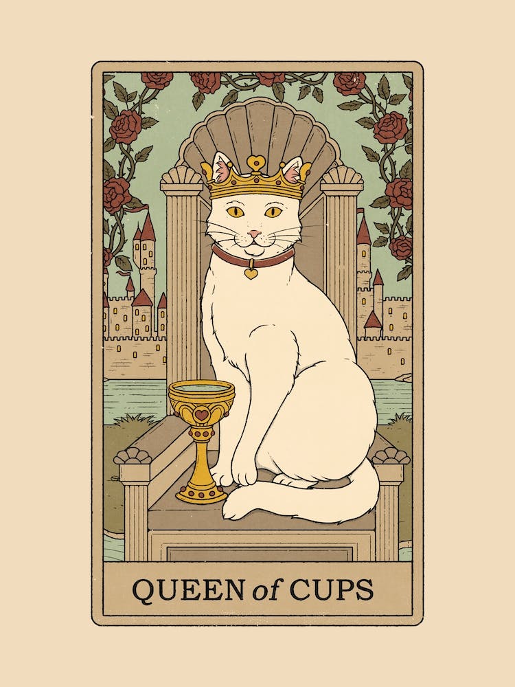Queen Of Cups Cats Tarot