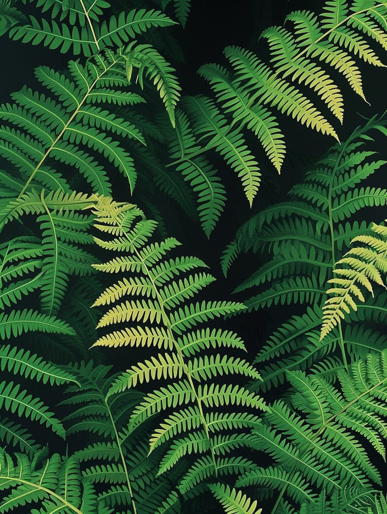 Pattern Poster Leatherleaf Fern 1