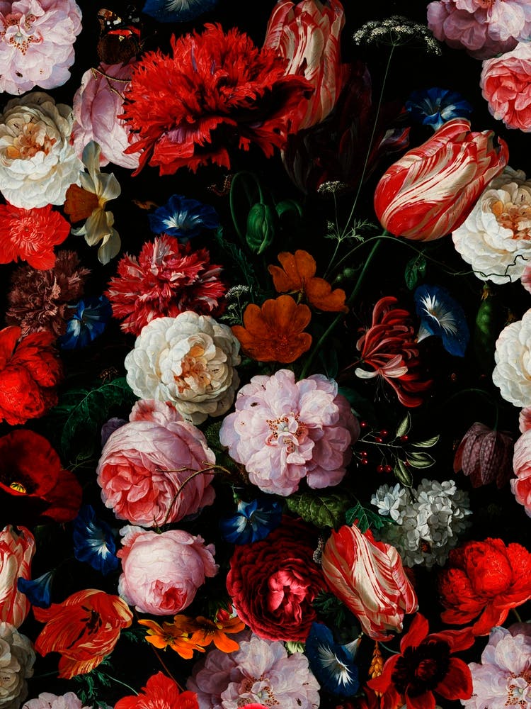 Antique Dutch Vintage Flower Garden