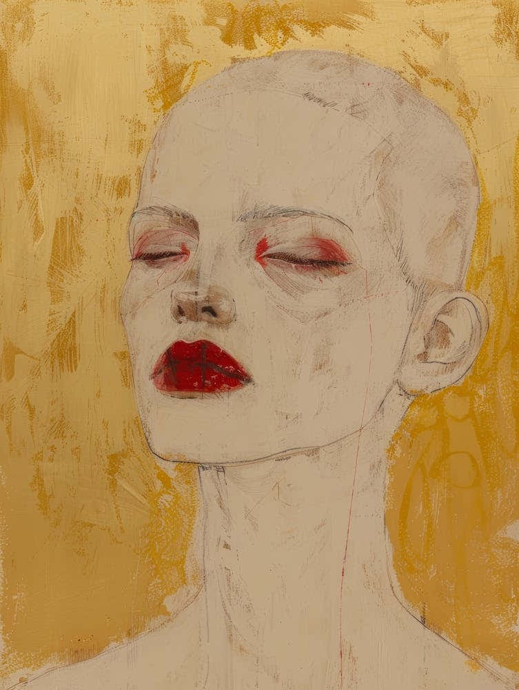 'A Woman With Red Lips'