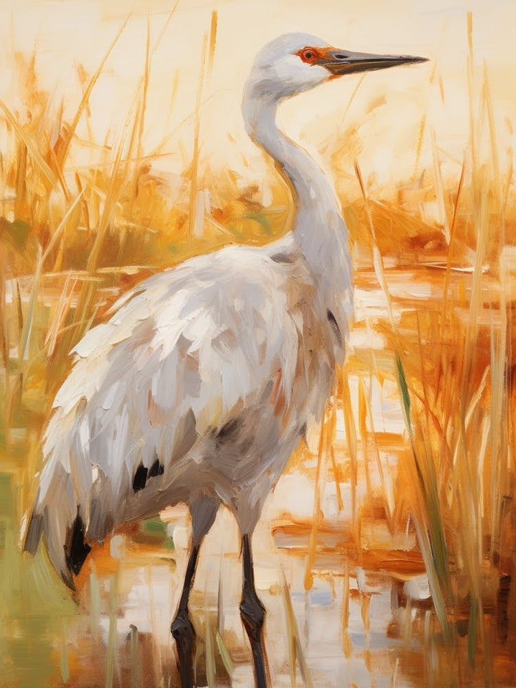 Bird Painting Crane 3