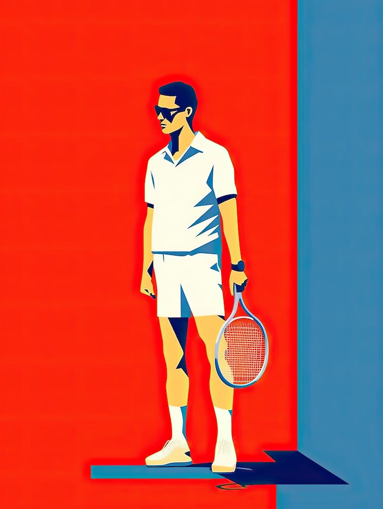 Tennis Player Minimalism art