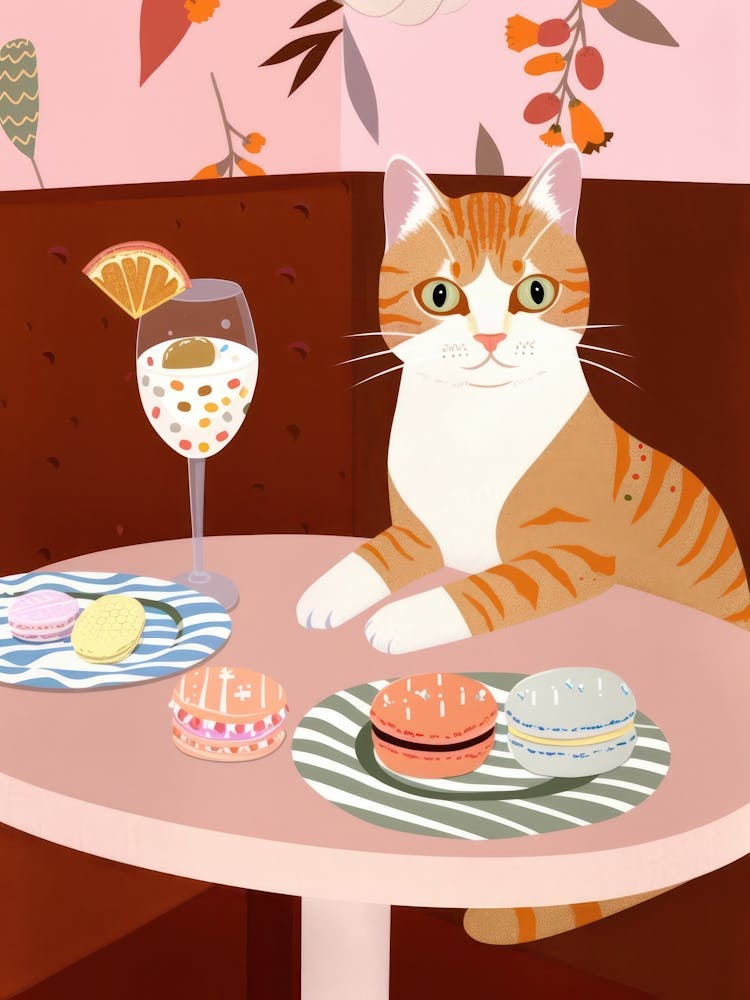 Cat And Macarons 1