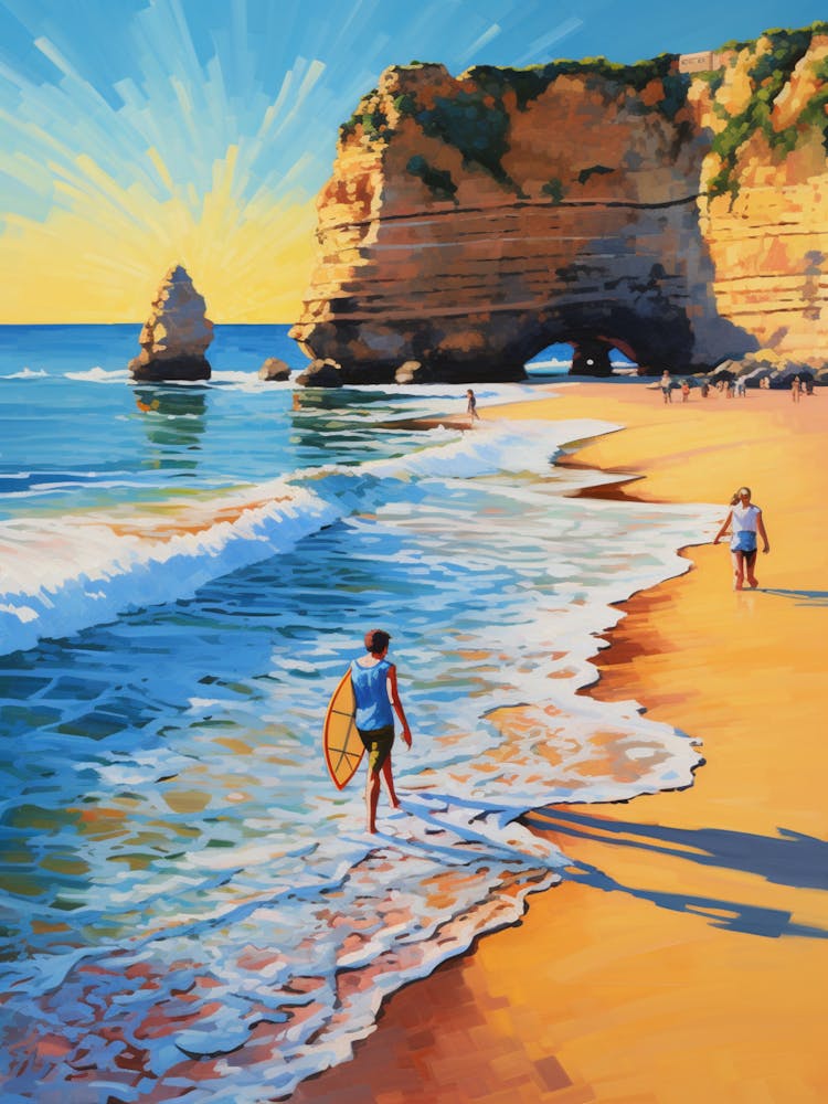 A Painting Of Praia Dona Ana, Lagos Portugal 1