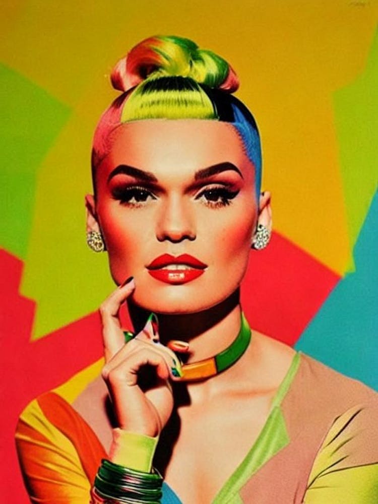 Jessie J Colourful Pop Art