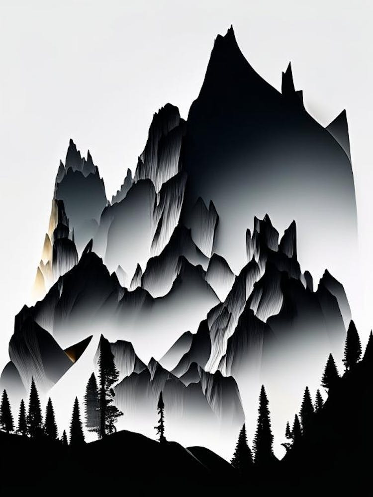 Dolomiti Bellunesi National Park Italy Cut Out Paper