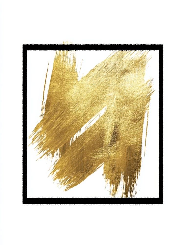 Gold Brush Strokes 15