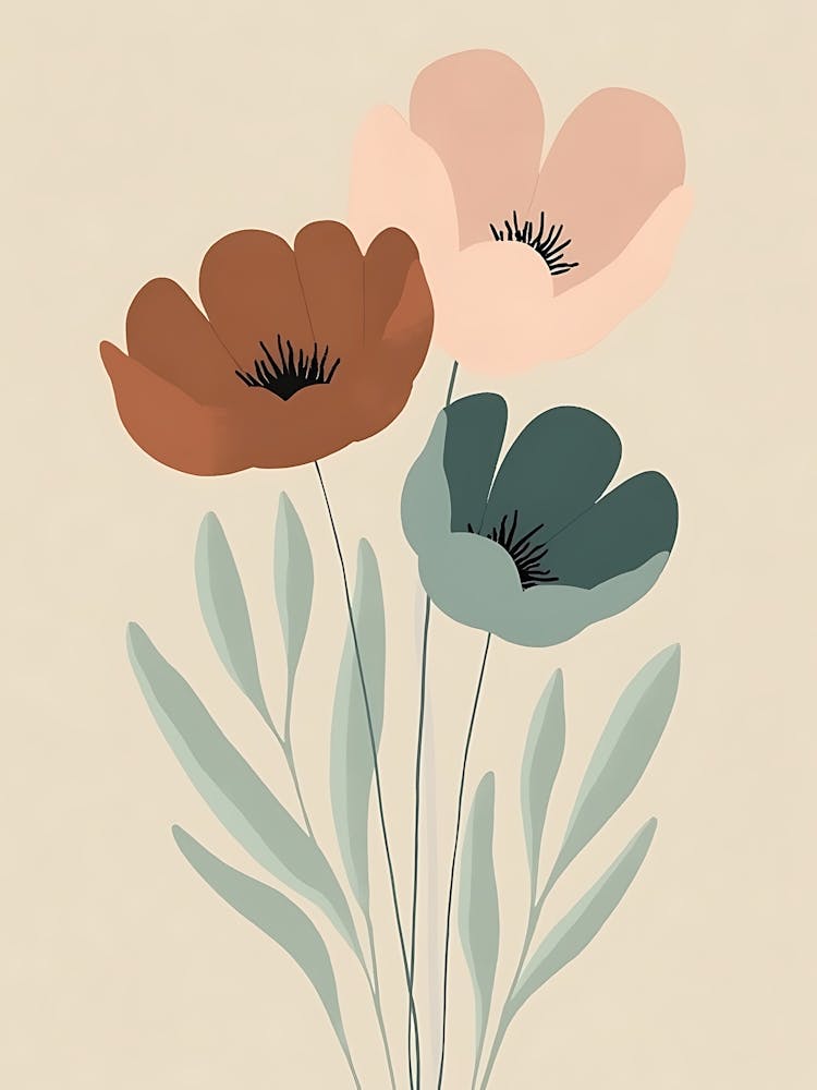 Soft Muted Floral Harmony