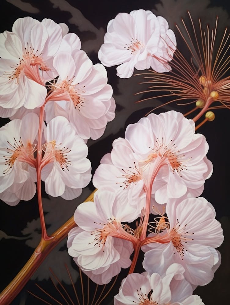Blumenillustration Pfauenblume