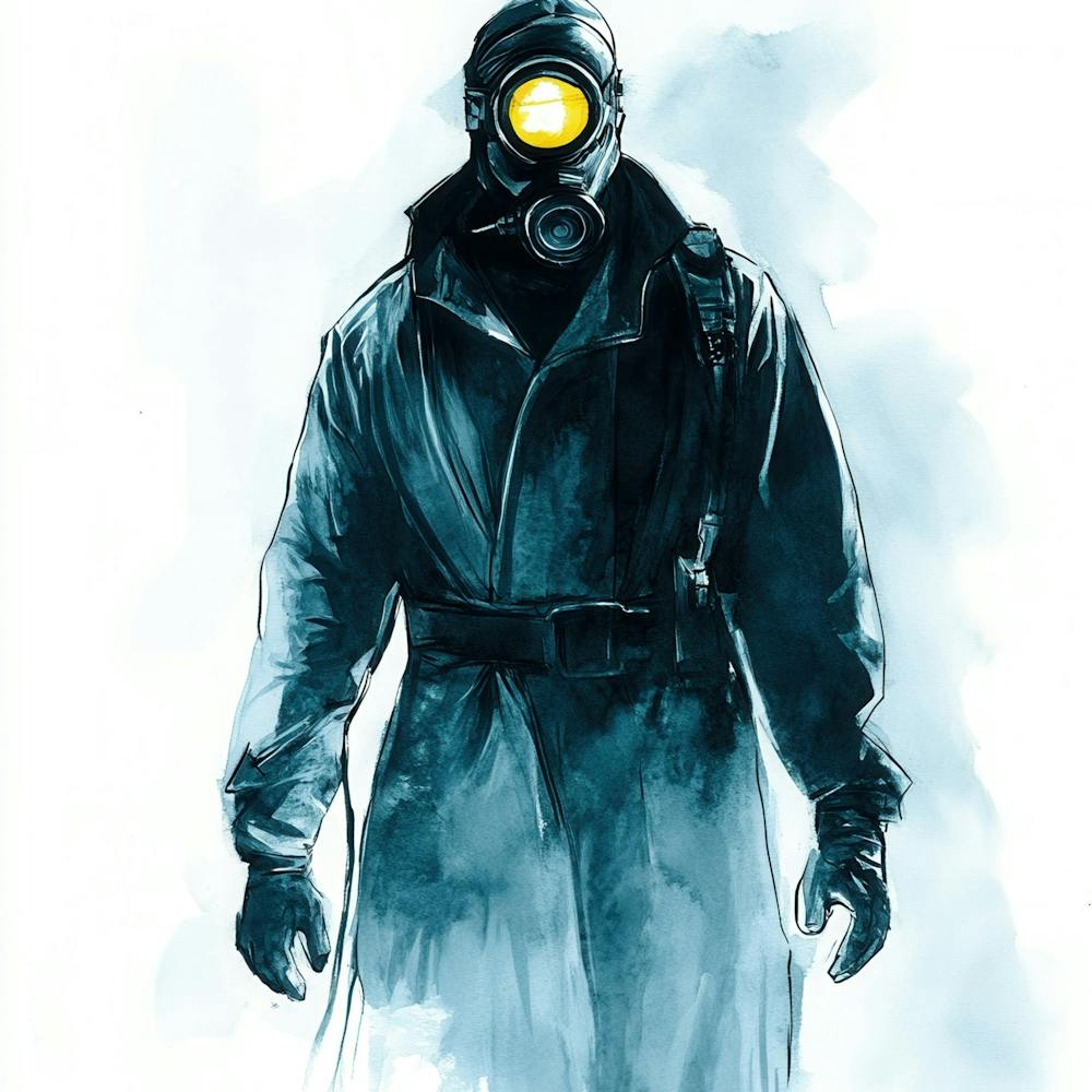 Man In A Gas Mask