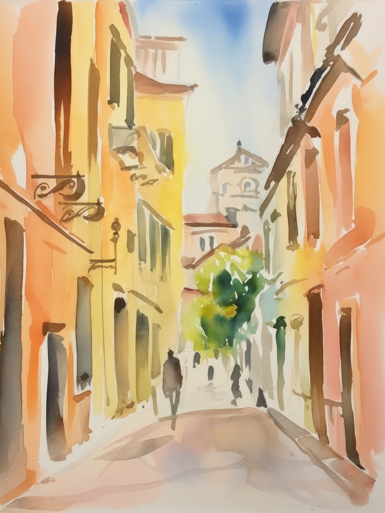 Padua, Italy Watercolour Streets 2