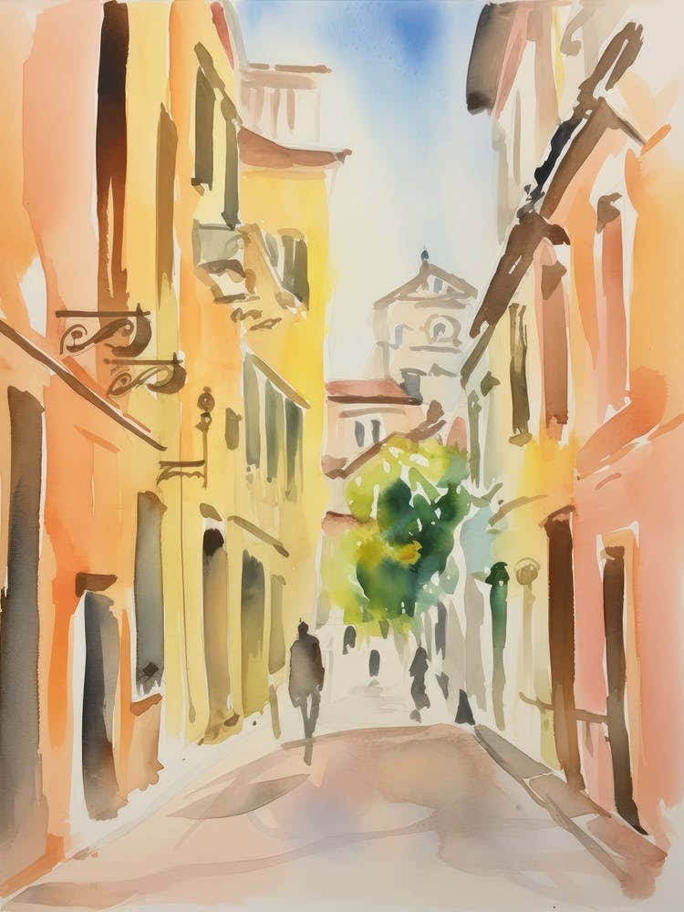 Padua, Italy Watercolour Streets 2