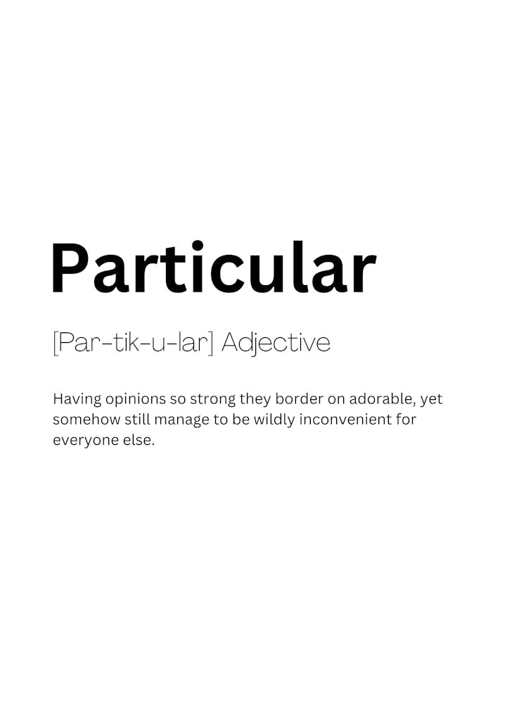 Particular Definition Meaning 1