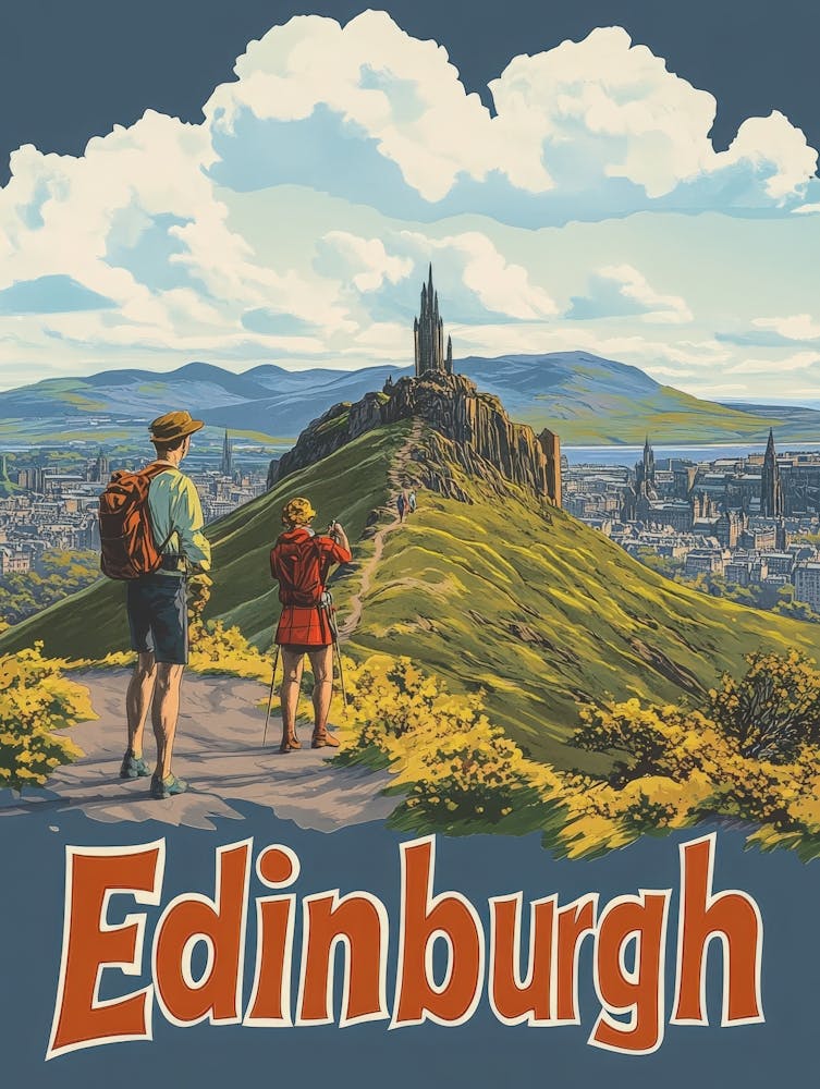Aihrgdesign A Retro Travel Poster For Edinburgh Featuring Art 7acdf372 23e7 493d Ac2d F02cabf7fe71 2