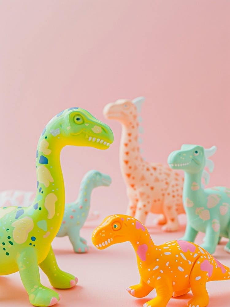 Toy Dinosaur Pastel Portrait