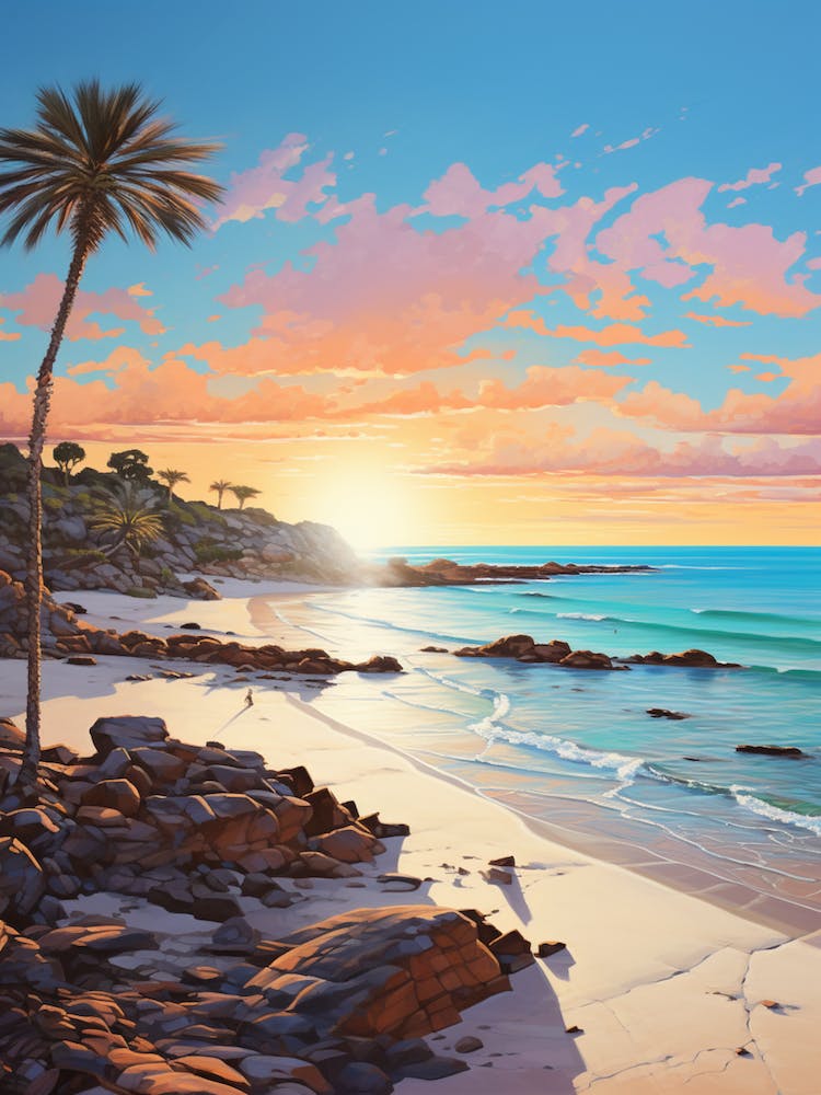 A Vibrant Painting Of Dunsborough Beach Australia 4
