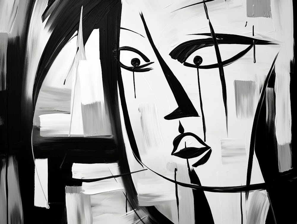 Emotions Abstract Black And White 7