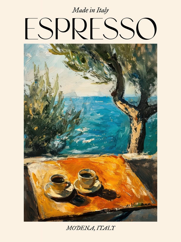 Modena Espresso Hergestellt in Italien 1 Poster