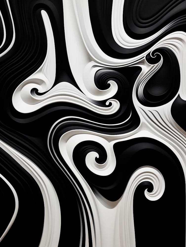 Oscillation Abstract Black And White 6