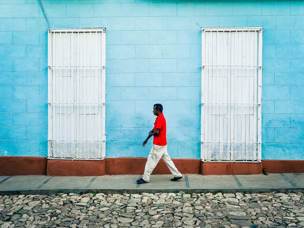 Red Shirted Man Of Trinidad Cuba