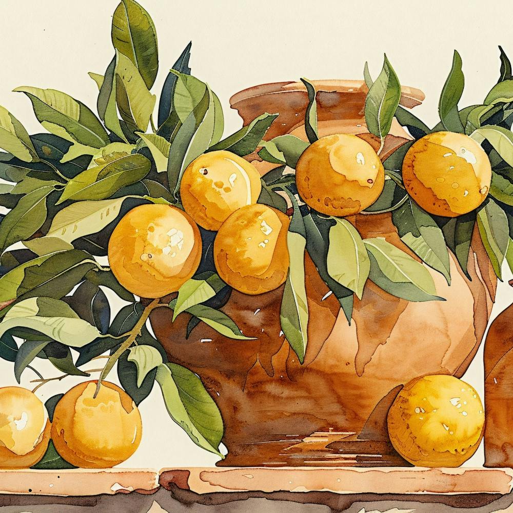 Oranges In A Vase 1