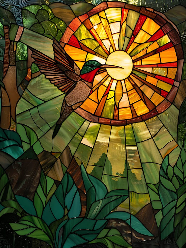 Hummingbird Stained Glass 8