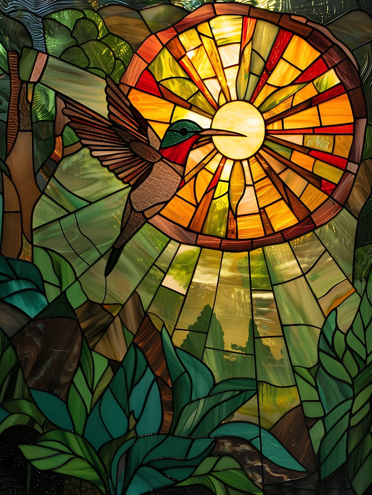 Hummingbird Stained Glass 8