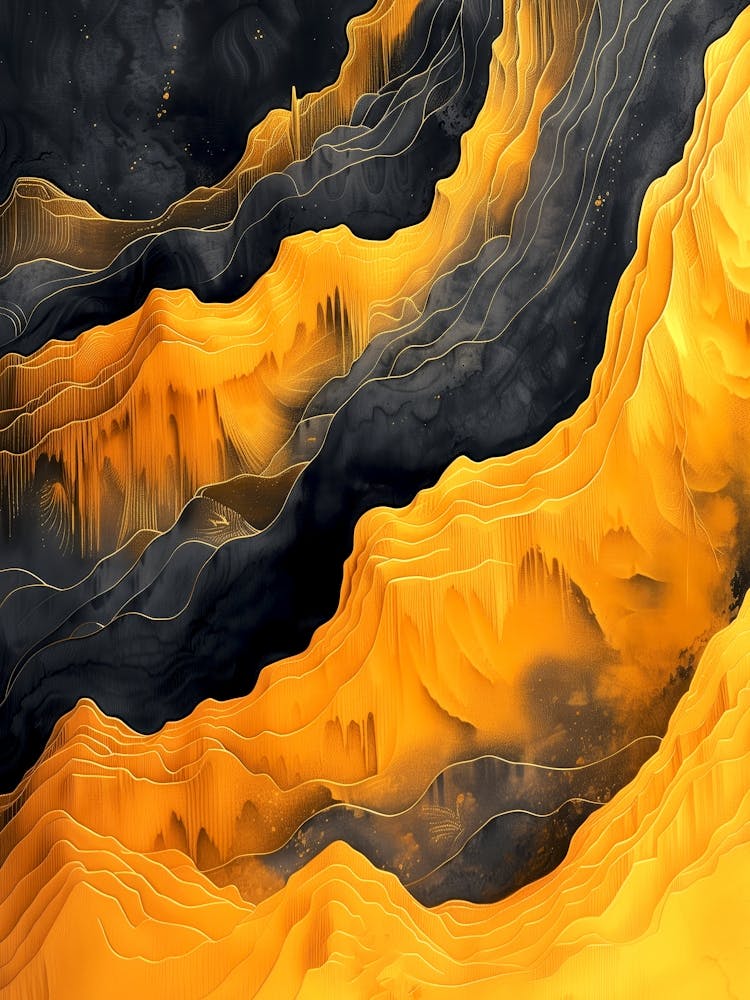 Mountains abstraction painting