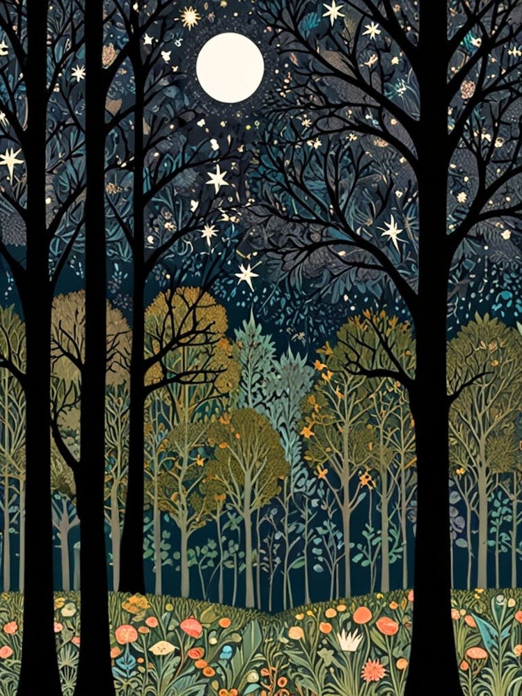 William Morris Night In The Forest 45