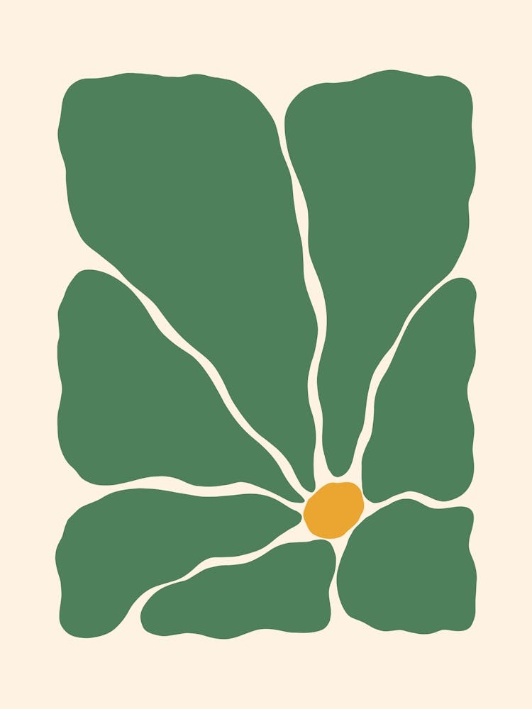 Abstract Flower 02 - Green