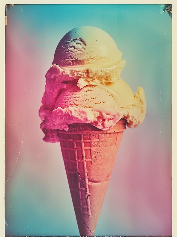 Retro Polaroid Ice Cream Inspired 1