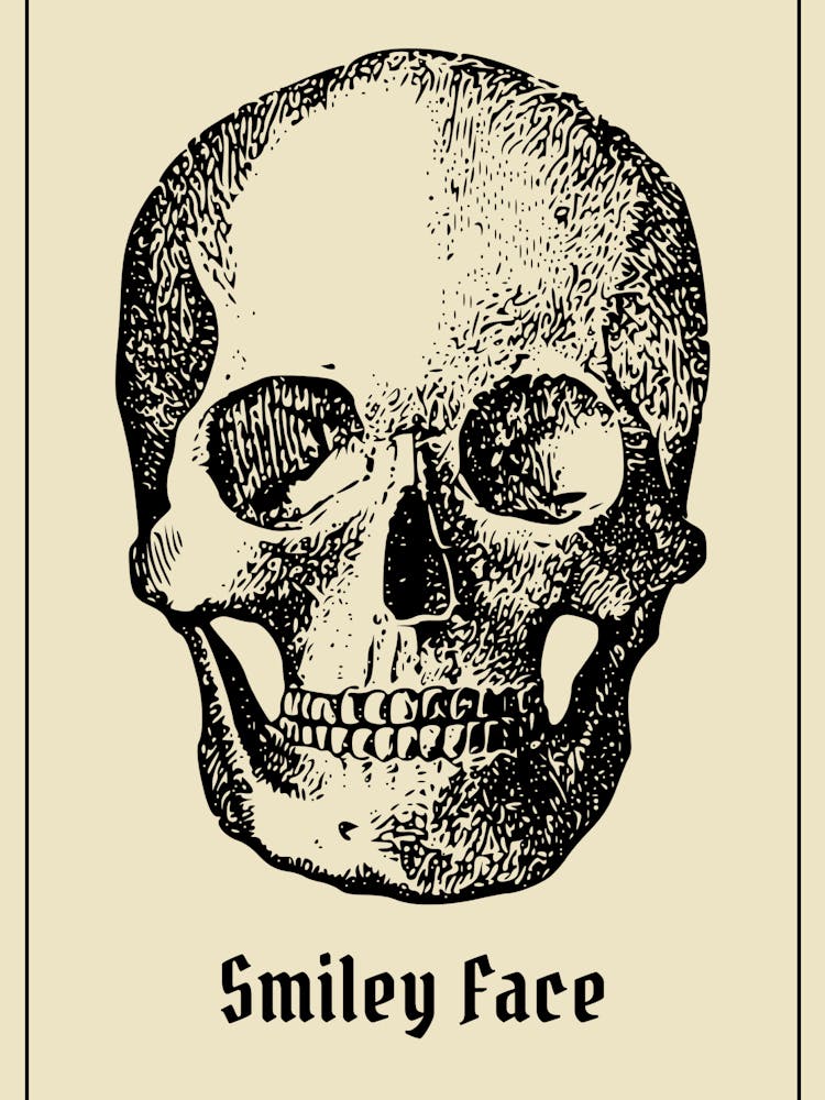 Humorvolles Totenkopf-Lächeln