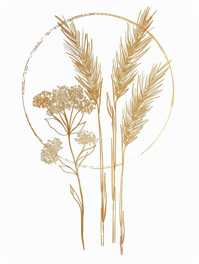 Wheat And Flowers