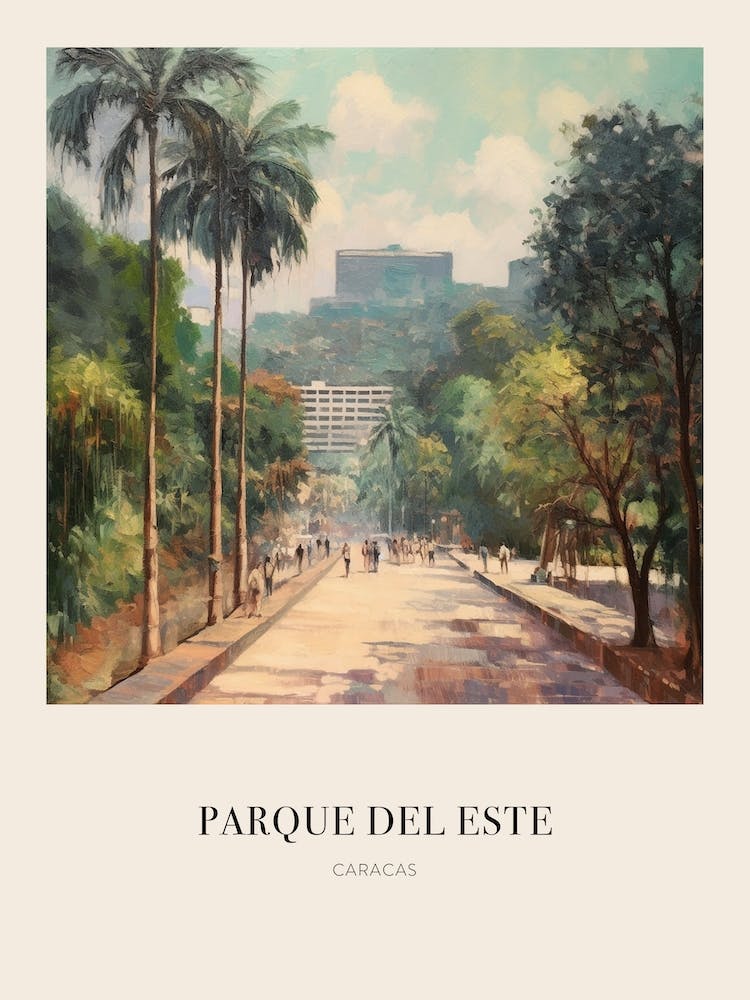 Parque Del Este Caracas Venezuela 3 Vintage Cezanne Inspired Poster