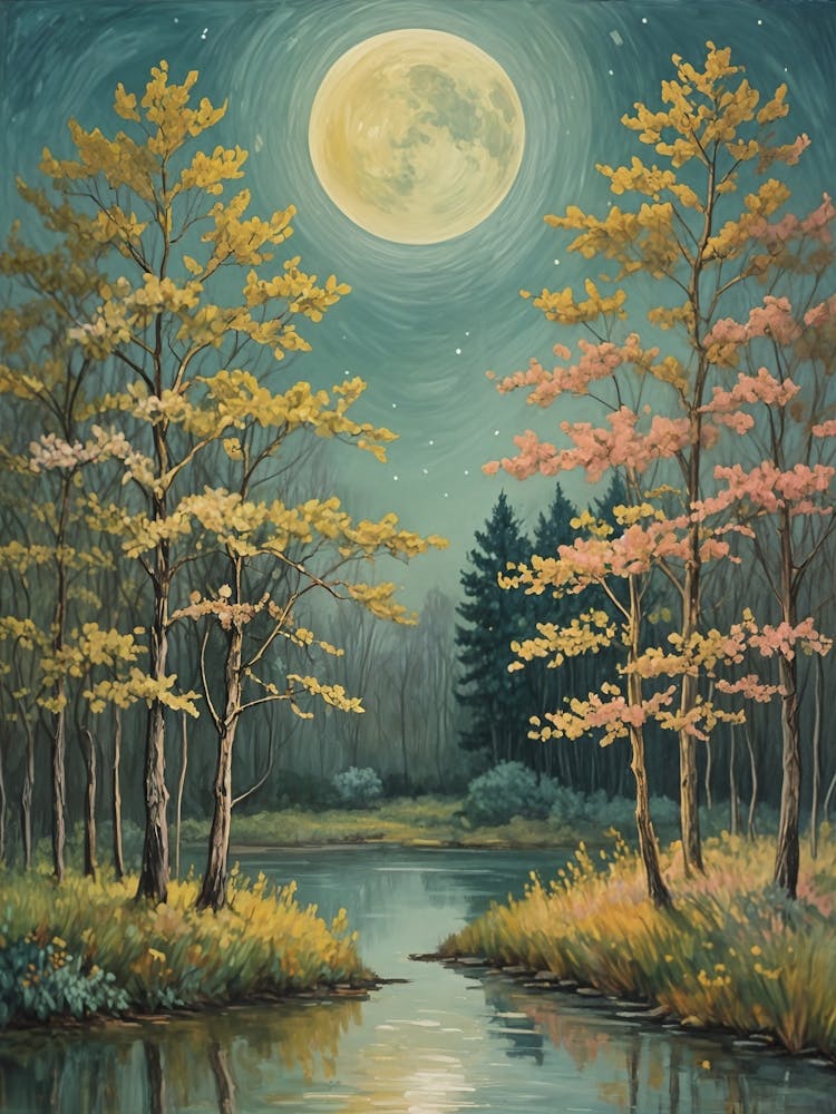 Vollmond im Wald