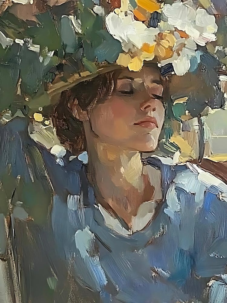 Girl With A floral Hat