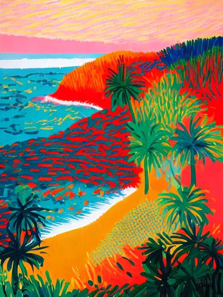 Flynns Beach, Australia Hockney Style